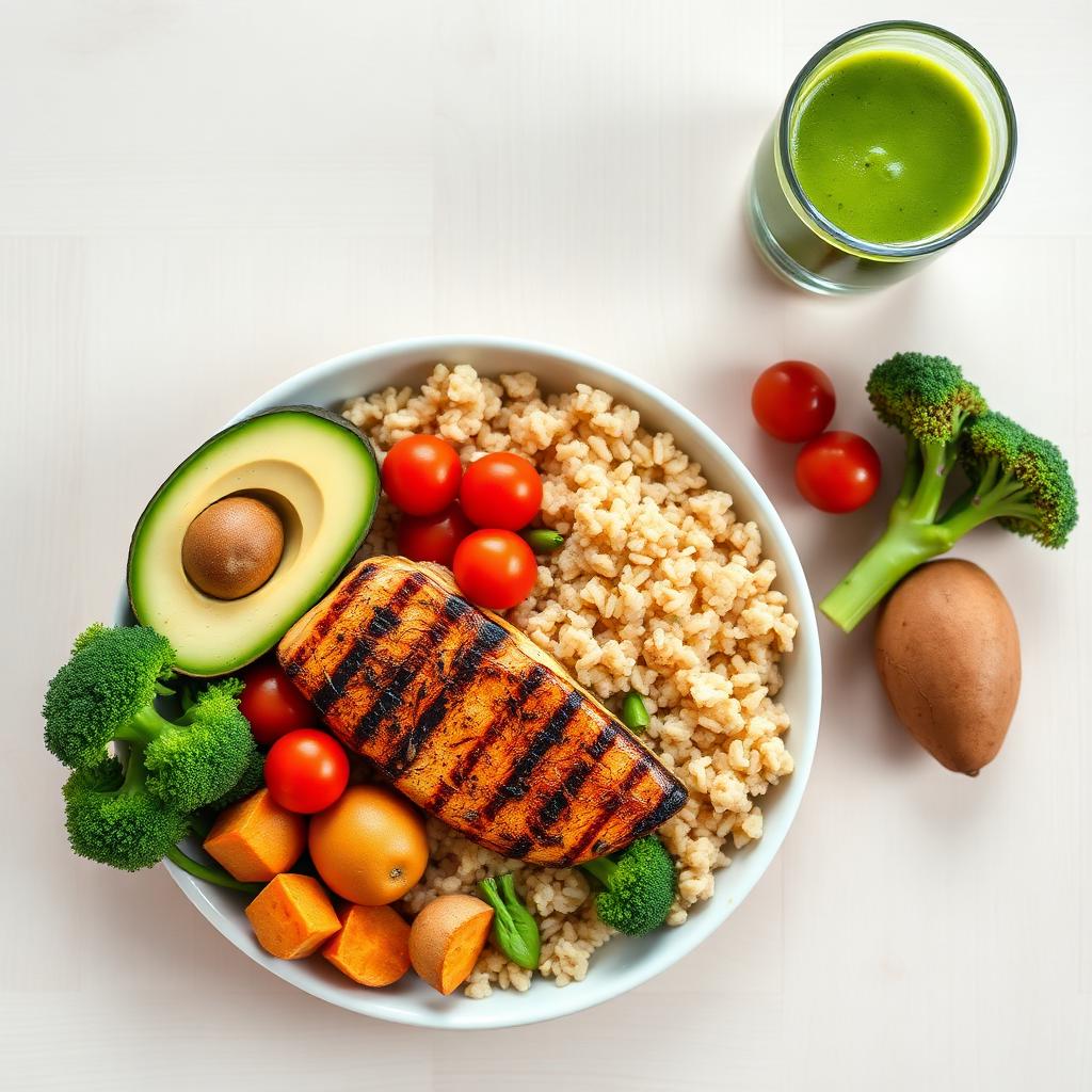 Refeição saudável colorida